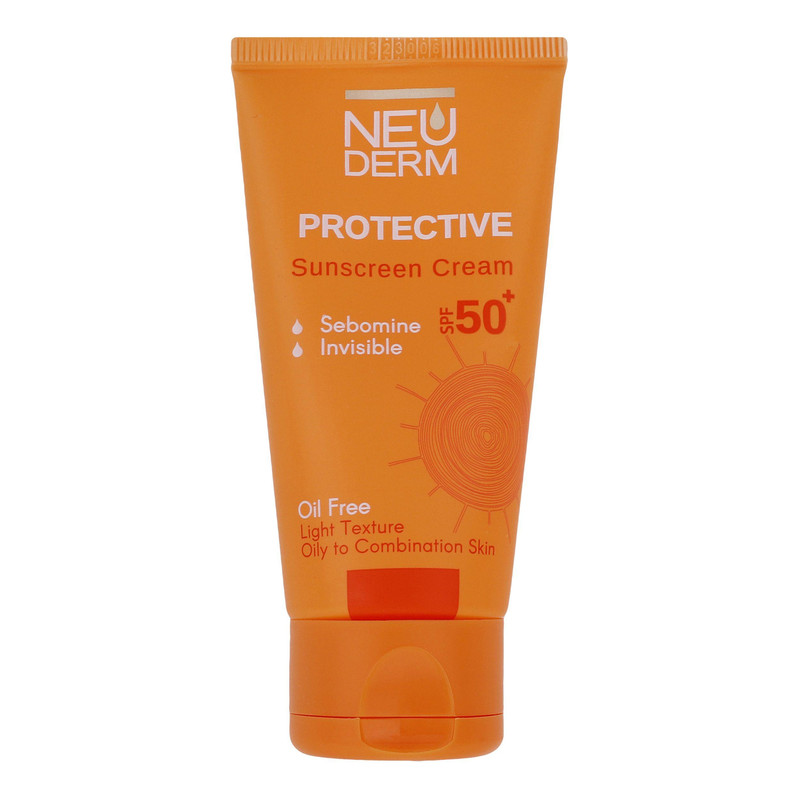 محصول نمونه تستی کرم ضدآفتاب بیرنگ نئودرم مدل Highly Protective SPF50، مناسب پوستهای چرب تا مختلط، حجم 50 میلیلیتر